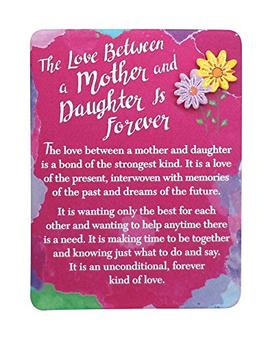 Blue Mountain Arts Miniature Easel Print with Magnet "The Love Between a Mother and Daughter Is Furever" 4.9 x 3.6 in., Christmas, Birthday, Graduation, Mother's Day, or "I Love You" Gift