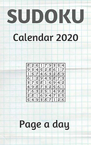 sudoku calendar 2020 page a day: shortz difficult sudoku 100+ (8 x 6 Inches)