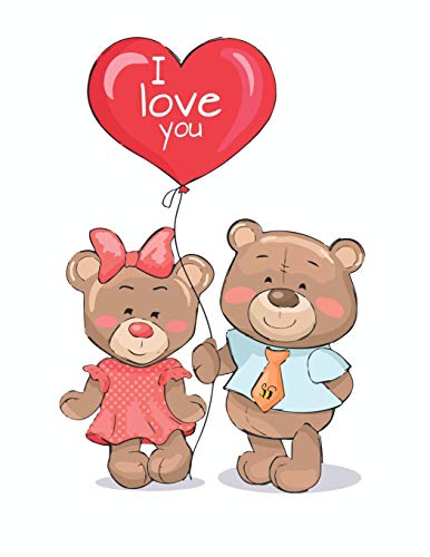 I Love You: Valentine's Day Coloring Book for Kids Ages 4-8: Fun with Hearts, Cute Animals and More, Valentines Day Gifts For Girls and Boys