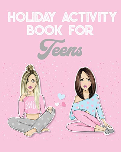 Holiday Puzzle Activity Book for Teens Both Sexes: Book of 8 different paper games