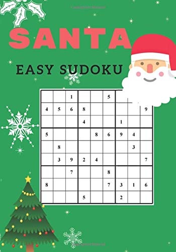 Santa Easy Sudoku: 50 Sudoku Christmas Brain Game (50 Christmas Puzzles)