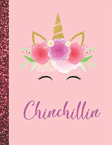 Chinchillin: Chinchillin Marble Size Unicorn SketchBook Personalized White Paper for Girls and Kids to Drawing and Sketching Doodle Taking Note Size 8.5 x 11