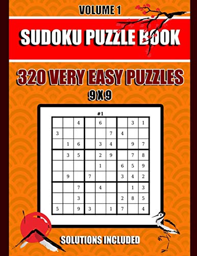 Sudoku Puzzle Book: 320 Very Easy Puzzles, 9x9 , Solutions Included, Volume 1, (8.5 x 11 IN)