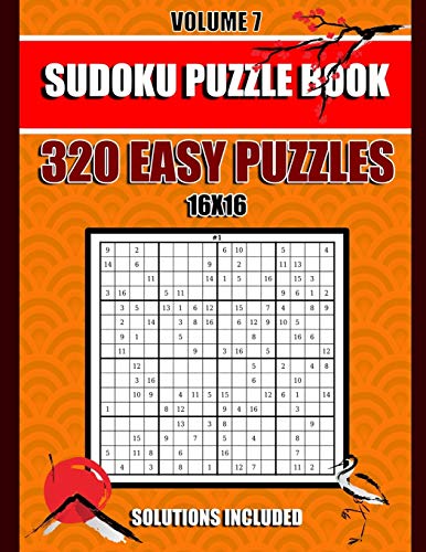 Sudoku Puzzle Book: 320 Easy Puzzles,16x 16, Solutions Included, Volume 7, (8.5 x 11 IN)