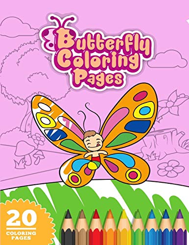 Butterfly Coloring Pages: 8x11.5 Coloring Book For Kids