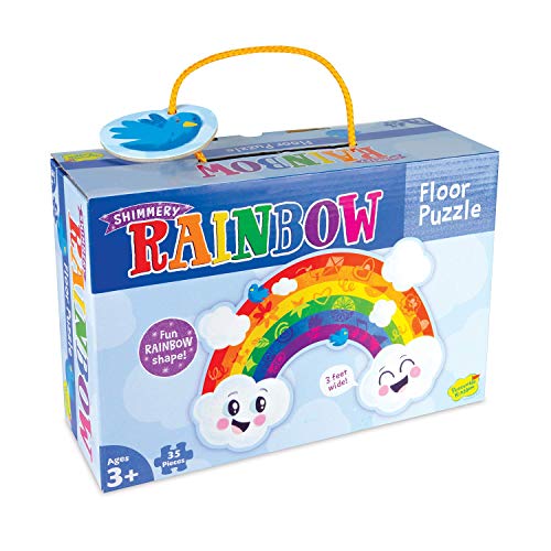 Peaceable Kingdom Shimmery Rainbow Floor Puzzle - 35 Pieces