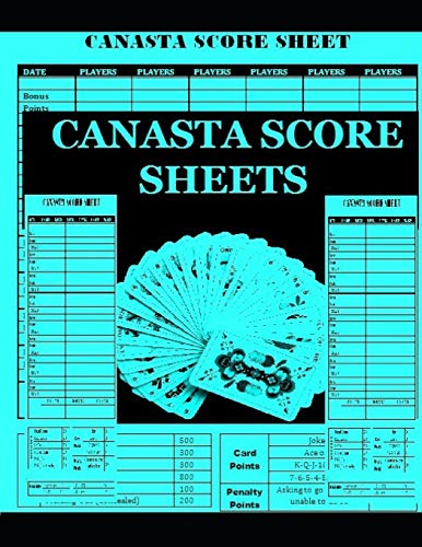 Canasta Score Sheets: Scoring Pad for Canasta Card Game Size:8.5 x 11 - 120 Pages