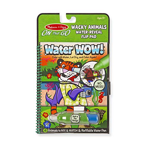 Melissa & Doug Water Wow! Wacky Animals Water Reveal Flip Pad