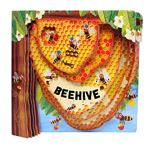Beehive (Happy Fox Books) One-of-a-Kind Board Book Teaches Kids Ages 2 to 5 about Bees, Exploring More Deeply into a Hive with Every Turn of the Page; Educational Facts, Vocabulary Words, and More