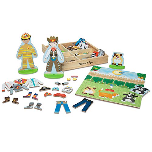 Melia & Doug Occationsagnetic Dr's-Up Wooden Dolls Pretend ay Set (82 pcs)