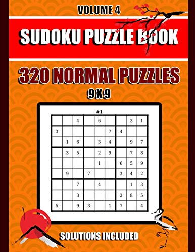 Sudoku Puzzle Book: 320 Normal Puzzles, 9x9, Solutions Included, Volume 4, (8.5 x 11 IN)