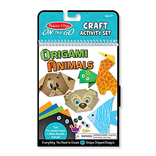 Melissa & Doug On the Go Origami Animals Craft Activity Set - 38 Stickers, 40 Origami Papers