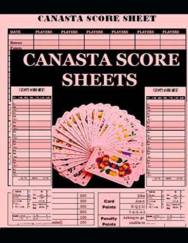Canasta Score Sheets: Scoring notesheet for Canasta Card Game Size:8.5 x 11 - 120 Pages