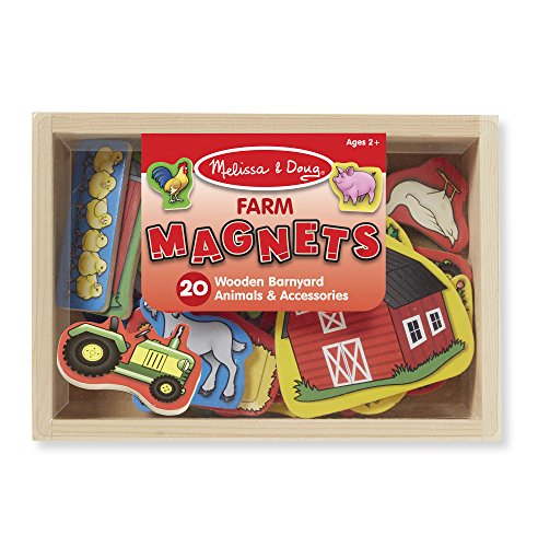Melissa & Doug 20 Wooden Furm Magnets in a Box