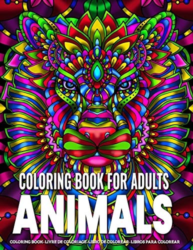Coloring Book for Adults | Animals: Animal Mandala Coloring Book for Adults featuring 50 Unique Animals Stress Relieving Design