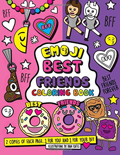 Emoji Best Friends Coloring Book: A Coloring Book for Two! Two Copies of each page, share and color with your BFF.