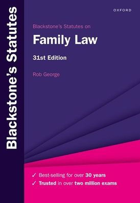 Blackstone'S Statutes On Family Law (Blackstone'S Statute Series)