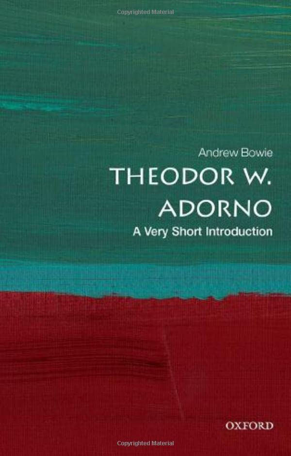 Theodor Adorno: A Very Short Introduction (Very Short Introductions)