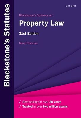 Blackstone'S Statutes On Property Law