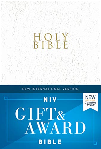 NIV, Gift and Award Bible, Leather-Look, White, Red Letter, Comfort Print