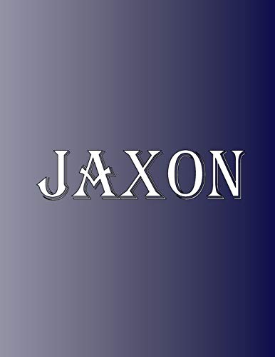 Jaxon: 100 Pages 8.5" X 11" Personalized Name on Notebook College Ruled Line Paper