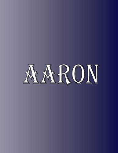 Aaron: 100 Pages 8.5" X 11" Personalized Name on Notebook College Ruled Line Paper
