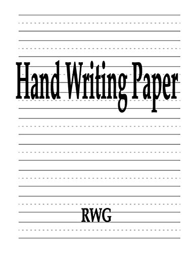 Hand Writing Paper: 50 Pages 8.5" X 11"