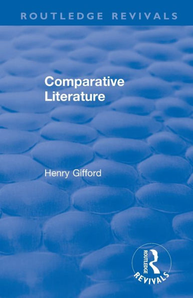 Comparative Literature (Routledge Revivals)