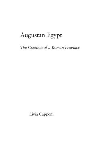 Augustan Egypt (Studies In Classics)