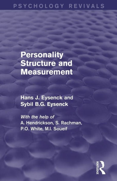 Personality Structure And Measurement (Psychology Revivals)