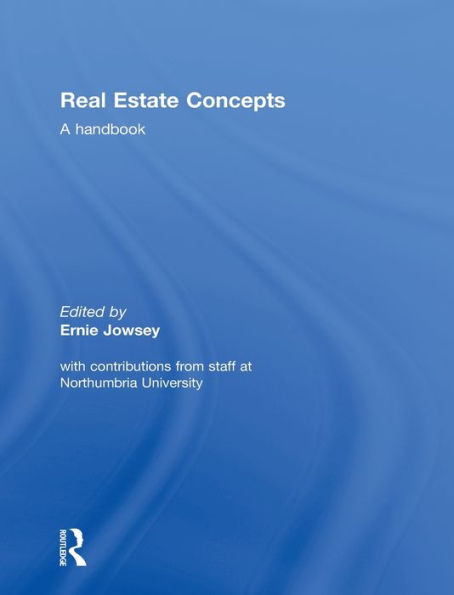 Real Estate Concepts: A Handbook