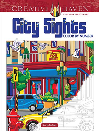 Creative Haven City Sights Color By Number (Adult Coloring)