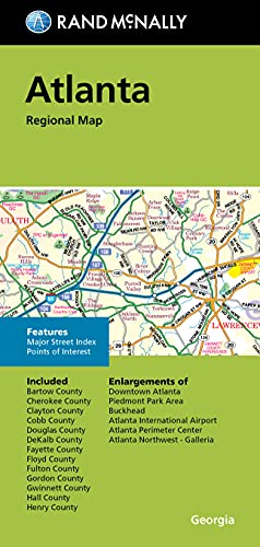 Rand Mcnally Folded Map: Atlanta Regional Map