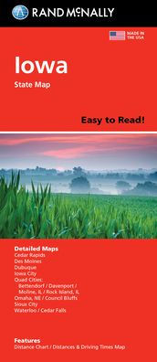 Rand Mcnally Easy To Read Folded Map: Iowa State Map