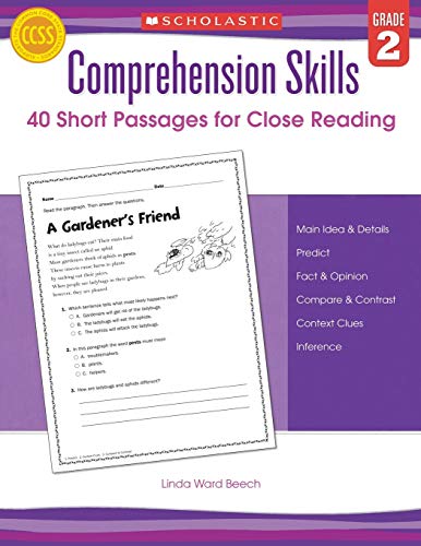 Comprehension Skills: Short Passages For Close Reading: Grade 2