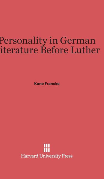 Personality In German Literature Before Luther