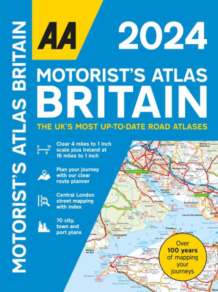 Aa Motorists Atlas Britain 2024 Spiral