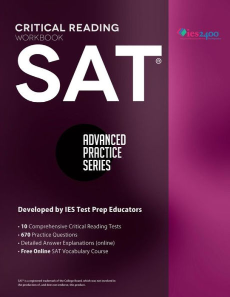 Sat Critical Reading Workbook (Advanced Practice Series)