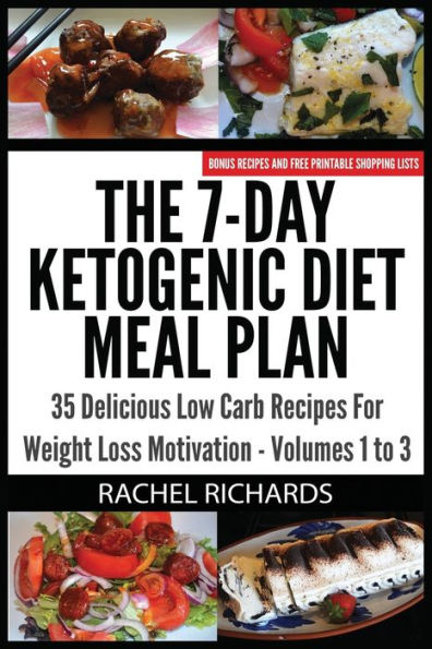The 7-Day Ketogenic Diet Meal Plan: 35 Delicious Low Carb Recipes For Weight Loss Motivation - Volumes 1 To 3