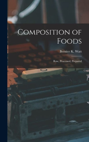 Composition Of Foods; Raw, Processed, Prepared