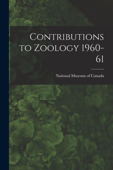 Contributions To Zoology 1960-61