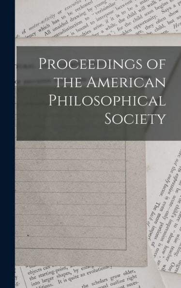 Proceedings Of The American Philosophical Society