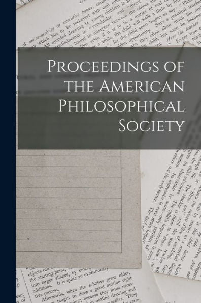 Proceedings Of The American Philosophical Society