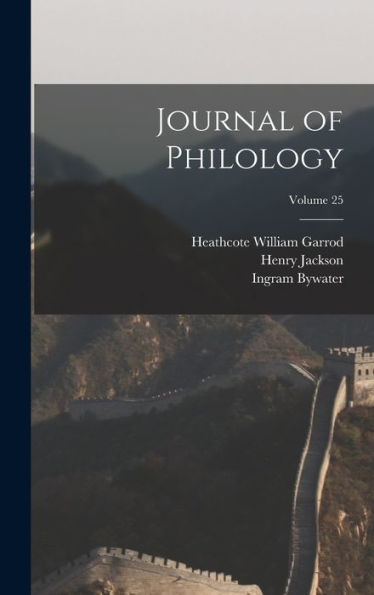 Journal Of Philology; Volume 25