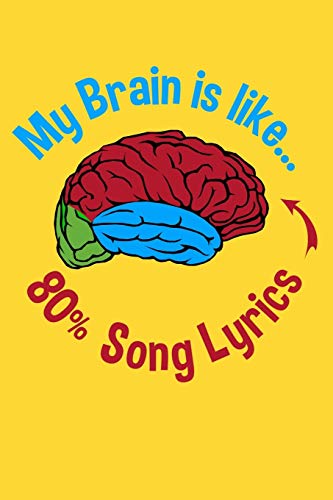 My Brain Is Like... 80% Song Lyrics: Notebook