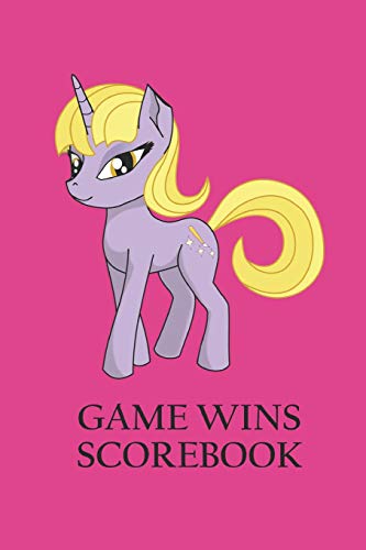 Game Wins Scorebook: Unicorn Scorekeeper Tally Book