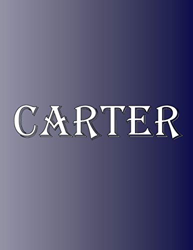 Carter: 100 Pages 8.5" X 11" Personalized Name On Notebook College Ruled Line Paper