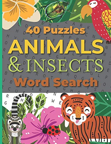 Animals & Insects Word Search: 40 Themed Puzzles