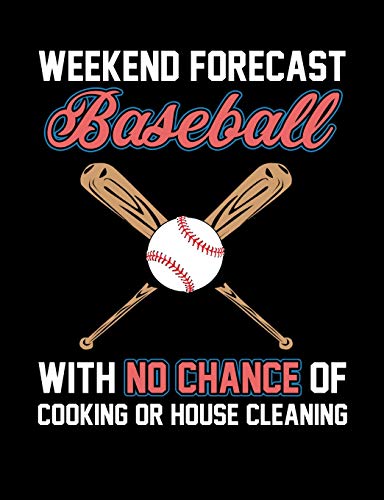 Weekend Forecast Baseball: College Ruled Composition Notebook For Baseball Sports Fans