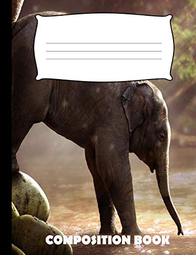 Composition Book: Elephant Composition Notebook Wide Ruled